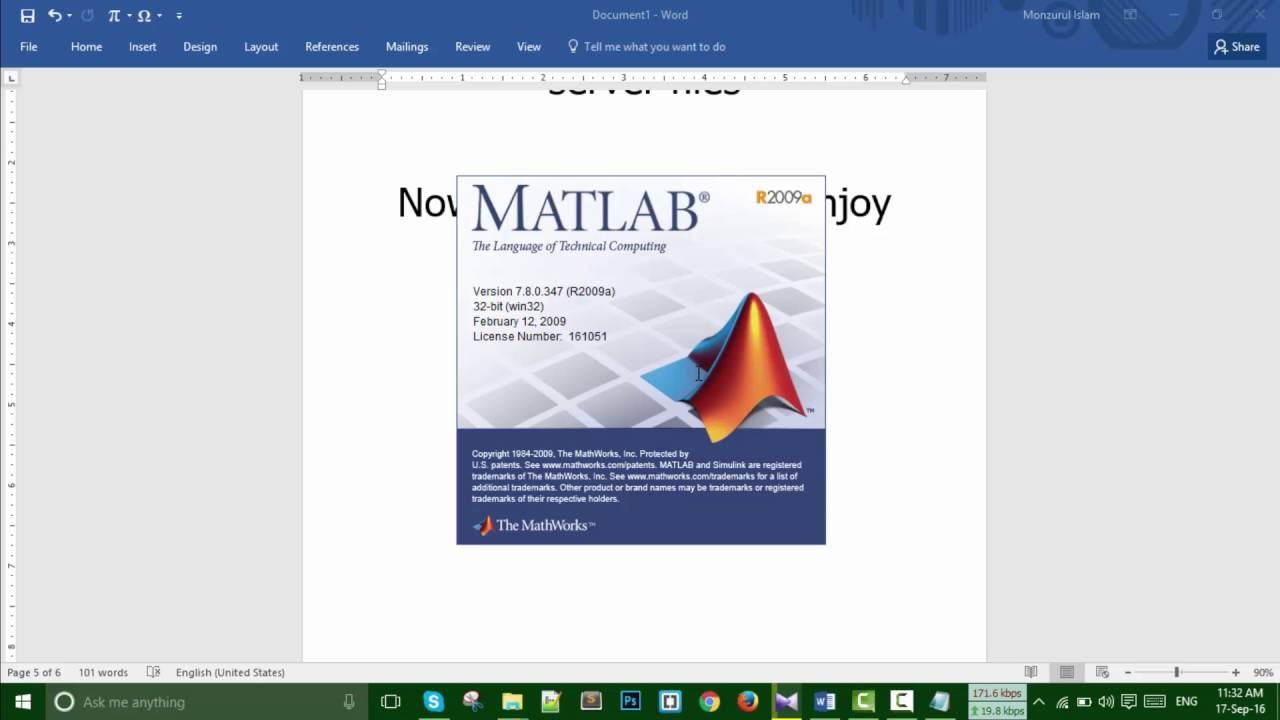 activation key for matlab r2009a